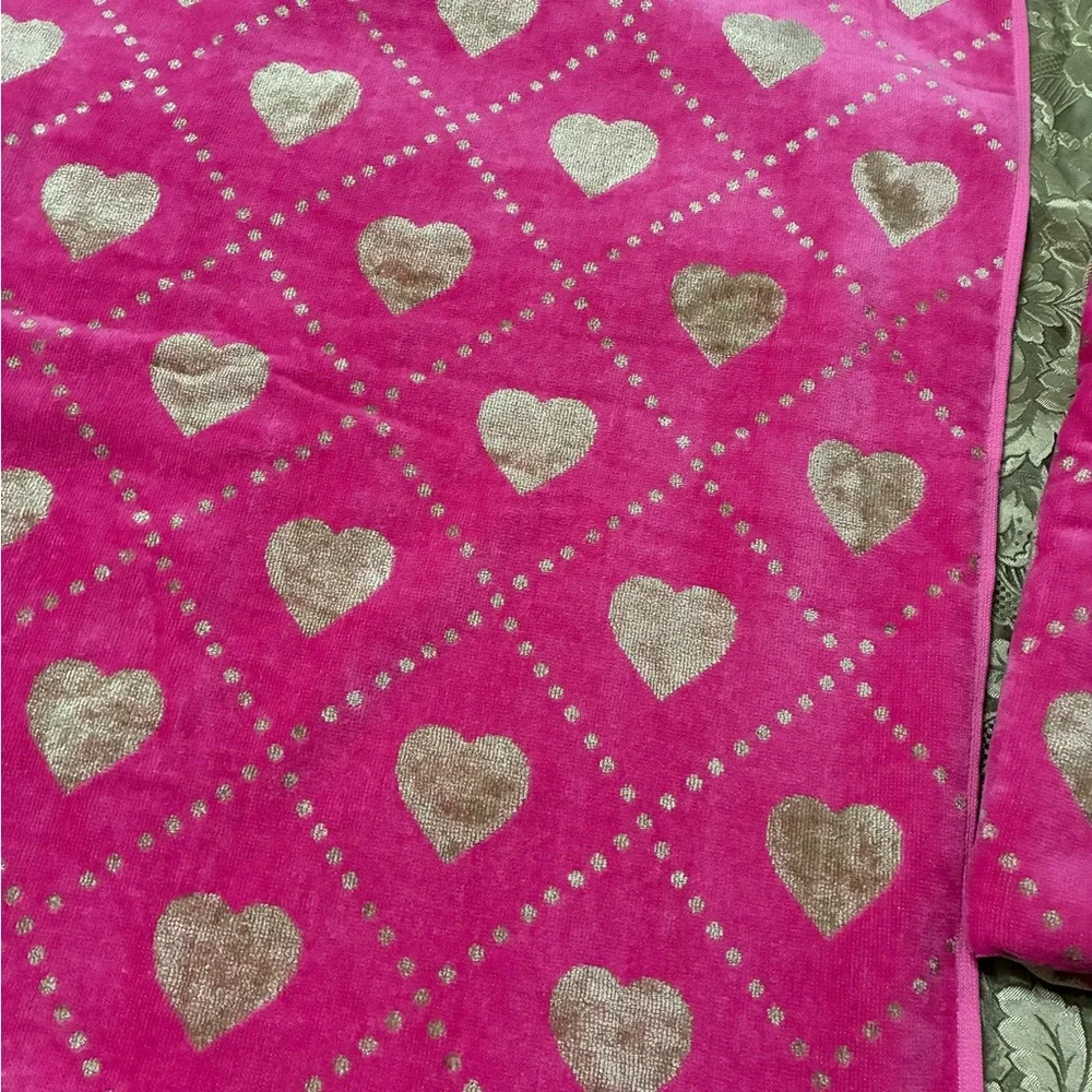 Golden hearts towels set